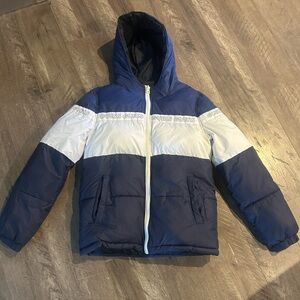 Guess Navy and White Puffer Jacket